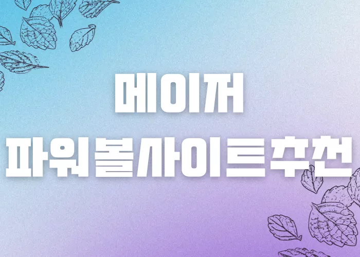 메이저파워볼사이트